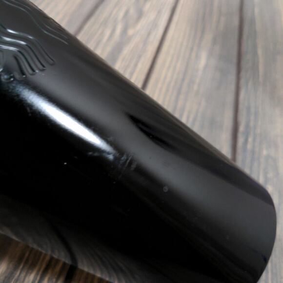 Starbucks 24 oz Tumblers Cold Cup Black Matte Stainless Steel Plastic Lot of 2 - Picture 3 of 13